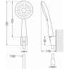 Mexen R-67 ensemble de douche mural, noir - 785675052-70