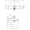Mexen Nox robinet de baignoire thermostatique, chromé - 77350-00