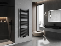 Radiateur de salle de bains Mexen Ares 1500 x 600 mm, 733 W, noir - W102-1500-600-00-70