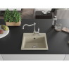 Mexen Milo évier en granit 1 bac avec mitigeur de cuisine Carla, beige - 6505-69-670700-00