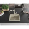 Mexen Milo évier en granit 1-bassin avec robinet de cuisine Carla, beige - 6505-69-670700-69