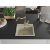 Mexen Milo évier de cuisine en granit 1-bac avec robinet de cuisine Carla, beige - 6505-69-670700-50