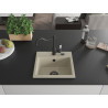 Mexen Milo Évier de cuisine en granit 1 bac avec robinet Carla, beige - 6505-69-670700-70
