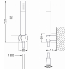 Mexen R-70 ensemble de douche fixe, gris canon brossé - 785705051-66
