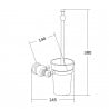 Mexen Estela brosse de toilette, or - 7011550-50
