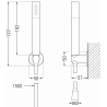 Mexen R-70 ensemble de douche à point noir - 785705051-70