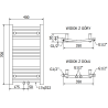 Mexen Ares radiateur de salle de bain 700 x 400 mm, 240 W, noir - W102-0700-400-00-70