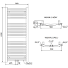 Grzejnik de salle de bain Mexen Ares 1200 x 500 mm, 531 W, noir - W102-1200-500-00-70