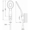 Mexen R-73 ensemble de douche à point, chrome/blanc - 785735052-02