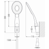 Mexen R-73 ensemble de douche fixe, chromé/blanc - 785735052-02