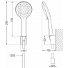 Mexen R-74 ensemble de douche fixe, chromé - 785745052-00