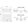 Mexen Mars radiateur salle de bain 500 x 400 mm, 178 W, noir - W110-0500-400-00-70