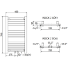 Mexen Mars radiateur salle de bain 700 x 400 mm, 238 W, noir - W110-0700-400-00-70