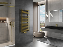 Mexen Mars radiateur de salle de bains 1200 x 500 mm, 417 W, doré - W110-1200-500-00-50