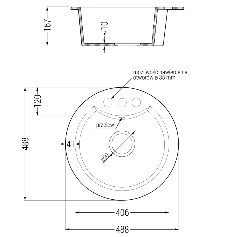 Mexen Diego évier en granit 1-bac avec robinet de cuisine Carla, noir moucheté - 6512-76-670700-76