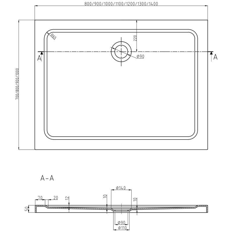 Mexen Omega cabine de douche coulissante 100 x 90 cm, transparent, or + receveur Flat - 825-100-090-50-00-4010