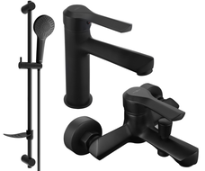Mexen Sabre DF05 ensemble de baignoire, noir - 72103DF05-70