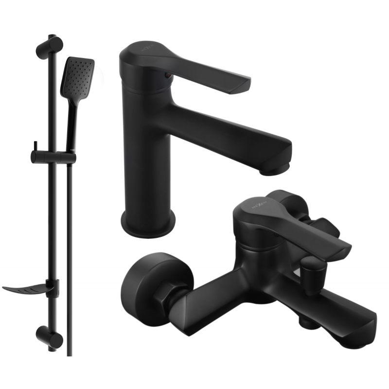 Mexen Sabre DF62 ensemble de baignoire, noir - 72103DF62-70