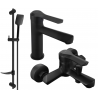 Mexen Sabre DF62 ensemble de baignoire, noir - 72103DF62-70
