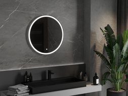 Mexen Gobi miroir de salle de bains éclairé, rond 70 cm, LED 6000K, anti-buée - 9801-070-070-611-00