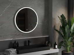 Mexen Gobi miroir de salle de bain éclairé, rond 80 cm, LED 6000K, antibuée - 9801-080-080-611-00