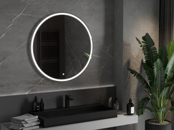 Mexen Gobi miroir de salle de bain éclairé, rond 90 cm, LED 6000K, anti-buée - 9801-090-090-611-00