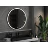 Mexen Gobi miroir de salle de bains éclairé, rond 100 cm, LED 6000K, antibuée - 9801-100-100-611-00