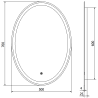 Mexen Elz miroir de salle de bain éclairé 50 x 70 cm, LED 6000K, antibuée - 9802-050-070-611-00