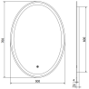 Mexen Elz miroir de salle de bain rétroéclairé 50 x 70 cm, LED 6000K, anti-buée - 9802-050-070-611-00