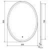 Mexen Elz miroir de salle de bain éclairé 60 x 80 cm, LED 6000K, anti-buée - 9802-060-080-611-00