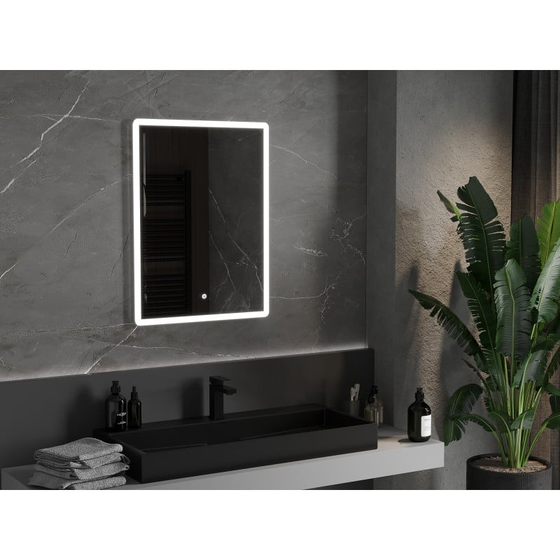Mexen Navia miroir de salle de bain rétroéclairé 60 x 80 cm, LED 6000K, antibuée - 9803-060-080-611-00