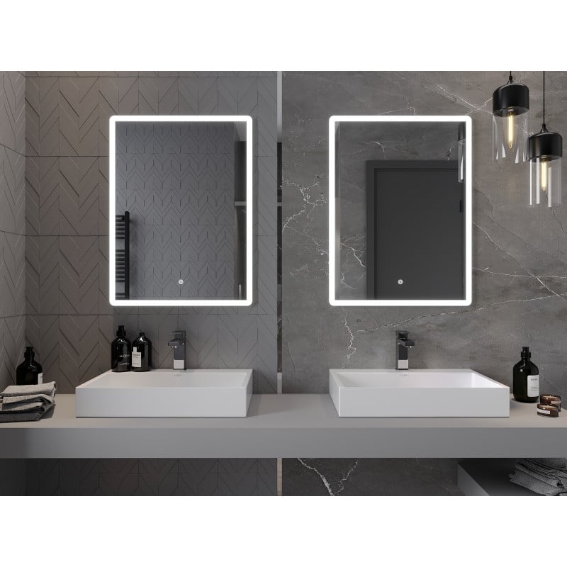 Mexen Navia miroir de salle de bain rétroéclairé 60 x 80 cm, LED 6000K, antibuée - 9803-060-080-611-00