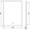 Mexen Navia miroir de salle de bain rétroéclairé 60 x 80 cm, LED 6000K, antibuée - 9803-060-080-611-00