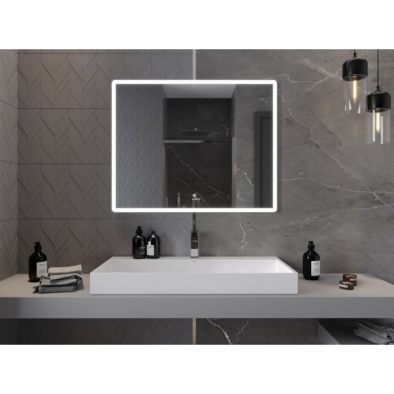 Mexen Navia miroir de salle de bain rétroéclairé 100 x 80 cm, LED 6000K, antibuée - 9803-100-080-611-00