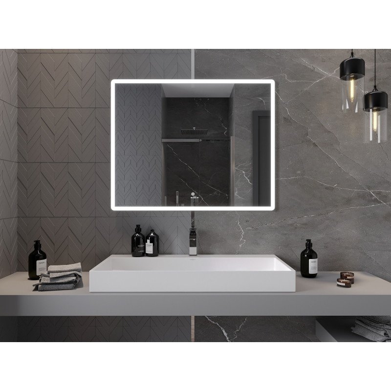 Mexen Navia miroir de salle de bains éclairé 100 x 80 cm, LED 6000K, anti-buée - 9803-100-080-611-00