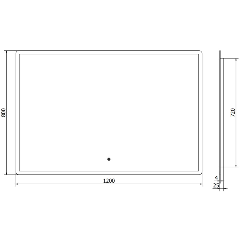 Mexen Navia miroir de salle de bain rétroéclairé 120 x 80 cm, LED 6000K, anti-buée - 9803-120-080-611-00