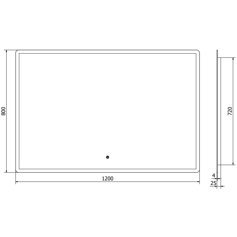 Mexen Navia miroir de salle de bains rétroéclairé 120 x 80 cm, LED 6000K, anti-buée - 9803-120-080-611-00