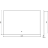 Mexen Navia miroir de salle de bain éclairé 120 x 80 cm, LED 6000K, anti-buée - 9803-120-080-611-00
