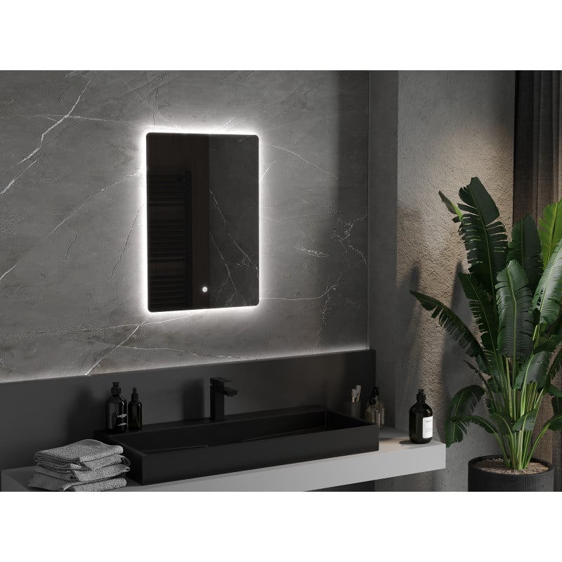 Mexen Sun miroir de salle de bain rétroéclairé 50 x 70 cm, LED 6000K, anti-buée - 9807-050-070-611-00