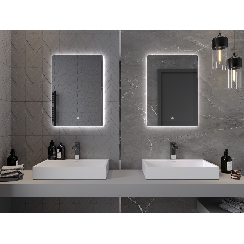 Mexen Sun miroir de salle de bain rétroéclairé 50 x 70 cm, LED 6000K, anti-buée - 9807-050-070-611-00