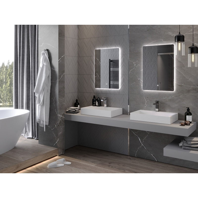 Mexen Sun miroir de salle de bain rétro-éclairé 50 x 70 cm, LED 6000K, antibuée - 9807-050-070-611-00