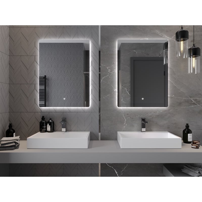 Mexen Sun miroir de salle de bain rétroéclairé 60 x 80 cm, LED 6000K, anti-buée - 9807-060-080-611-00