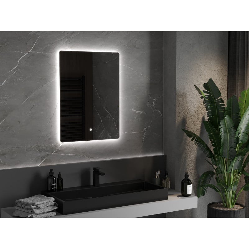 Mexen Sun miroir de salle de bain rétroéclairé 60 x 80 cm, LED 6000K, anti-buée - 9807-060-080-611-00
