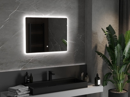 Mexen Sun miroir de salle de bains rétroéclairé 80 x 60 cm, LED 6000K, anti-buée - 9807-080-060-611-00