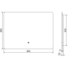 Mexen Sun miroir de salle de bain éclairé 80 x 60 cm, LED 6000K, anti-buée - 9807-080-060-611-00