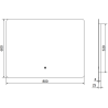 Mexen Sun miroir de salle de bains rétroéclairé 80 x 60 cm, LED 6000K, anti-buée - 9807-080-060-611-00