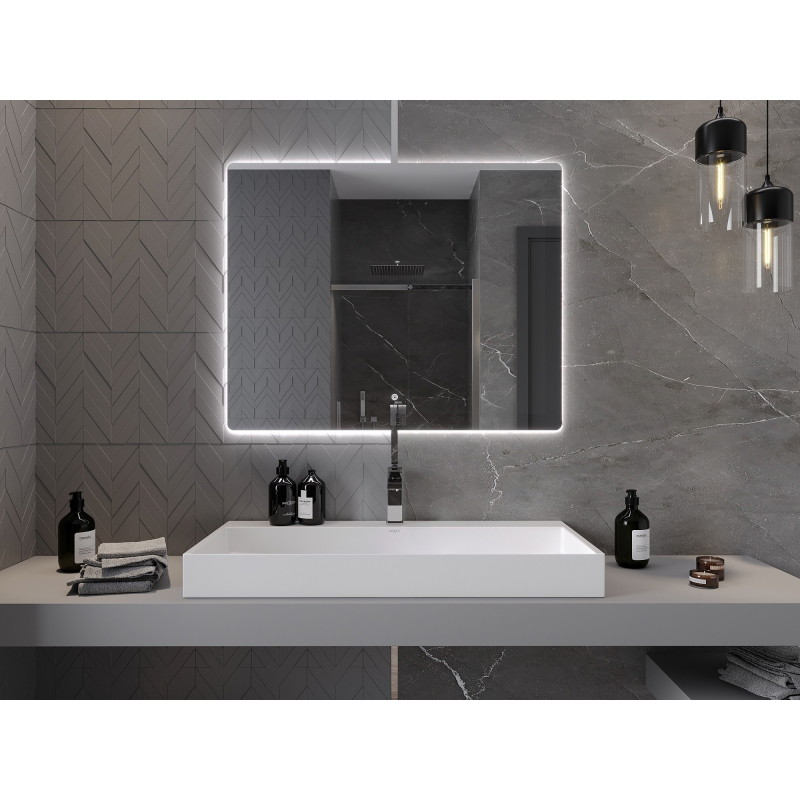 Mexen Sun miroir de salle de bain éclairé 100 x 80 cm, LED 6000K, anti-buée - 9807-100-080-611-00