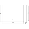 Mexen Sun miroir de salle de bain éclairé 100 x 80 cm, LED 6000K, anti-buée - 9807-100-080-611-00