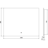 Mexen Sun miroir de salle de bain rétroéclairé 100 x 80 cm, LED 6000K, anti-buée - 9807-100-080-611-00