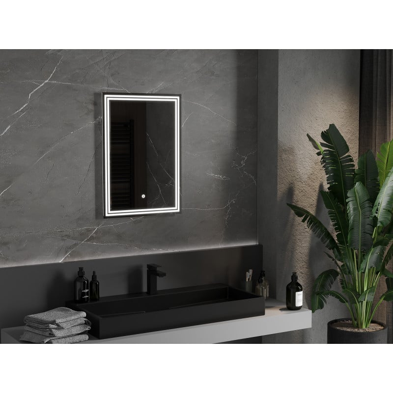 Mexen Taco miroir de salle de bains éclairé 50 x 70 cm, LED 6000K, antibuée - 9805-050-070-611-00